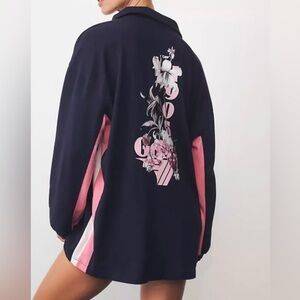 Anthropologie Navy and Pink Gola Dress/Pullover XS